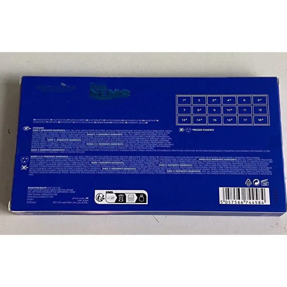 Revolution Disney Pixar FINDING NEMO 18 Color Eyeshadow‎ Palette New In Box